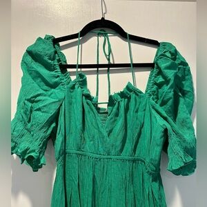 Green midi dress
